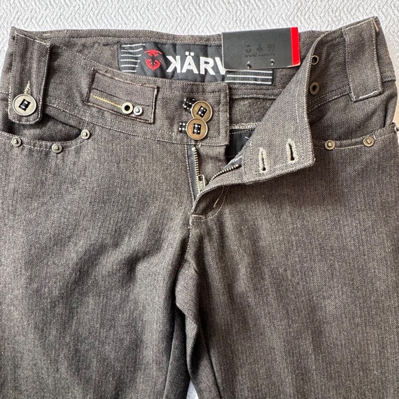 NWT KÄRV Eddy Pants Straight Leg Side Stripe Women's Size 26 Charcoal Grey - Picture 7 of 15